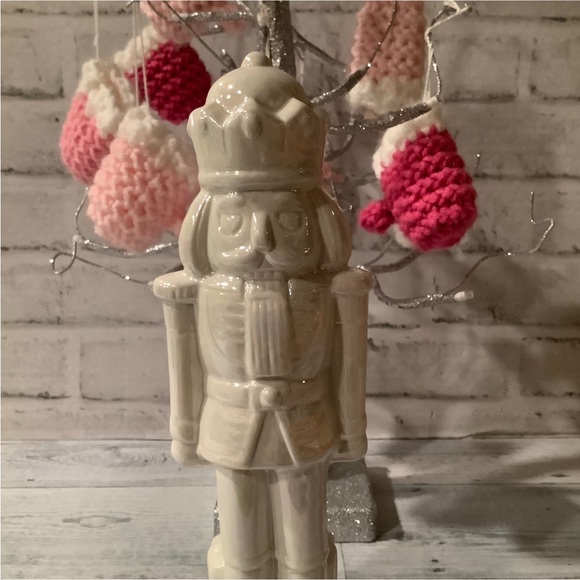 Peppermint Square 10” Pearlized Nutcracker Decor - Picture 3 of 8